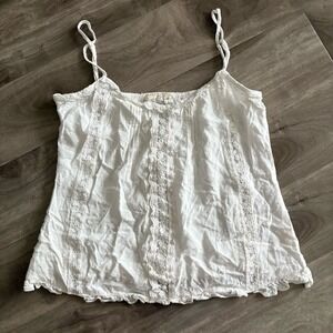Love Stitch White Lace Fairy Tank Top size Small